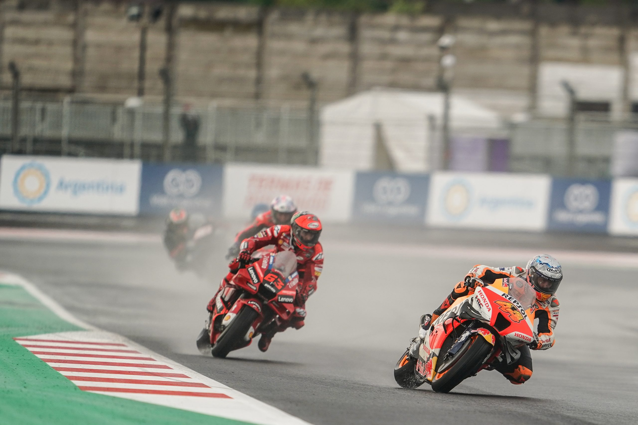 Mandalika Lombok Indonesia MotoGP Wet Kerb Honda Espargaro Ducati Bagnaia RF rockhampton render off road