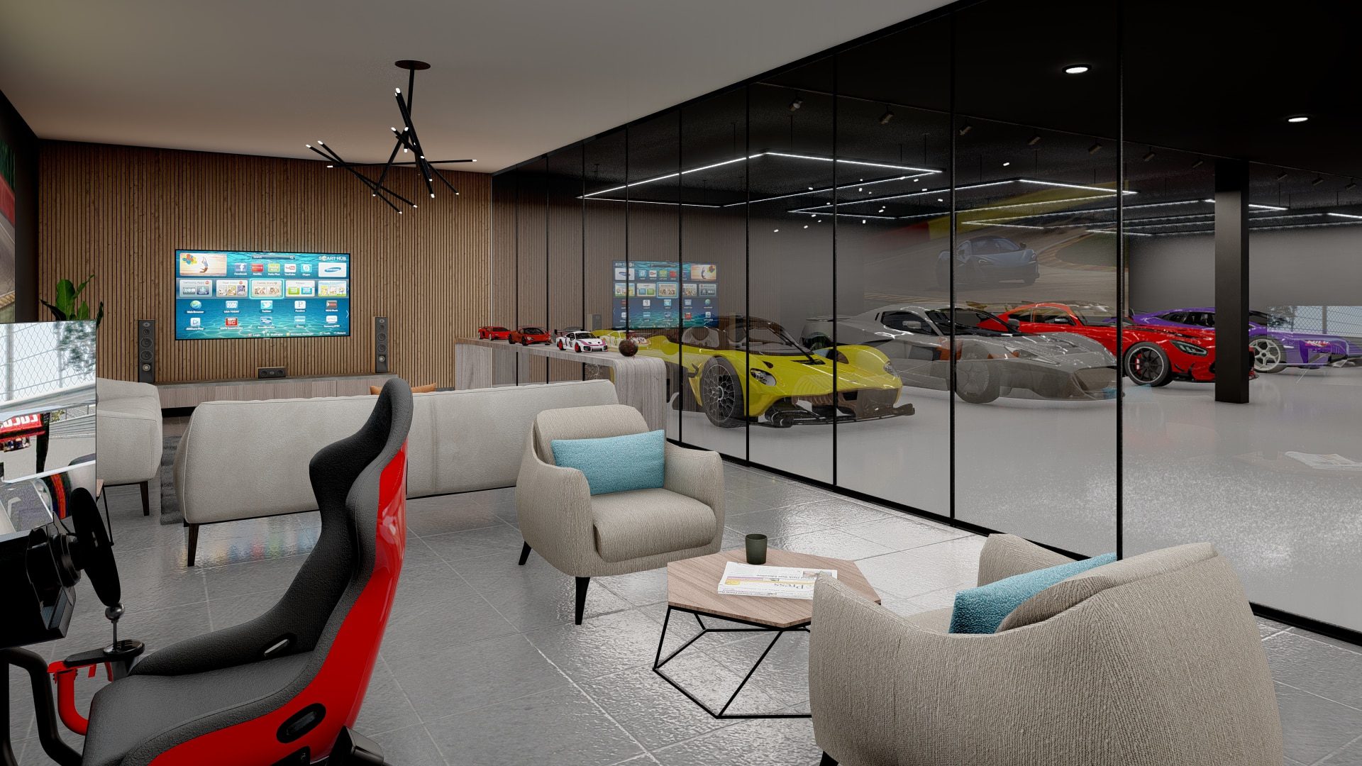 render of garage interior