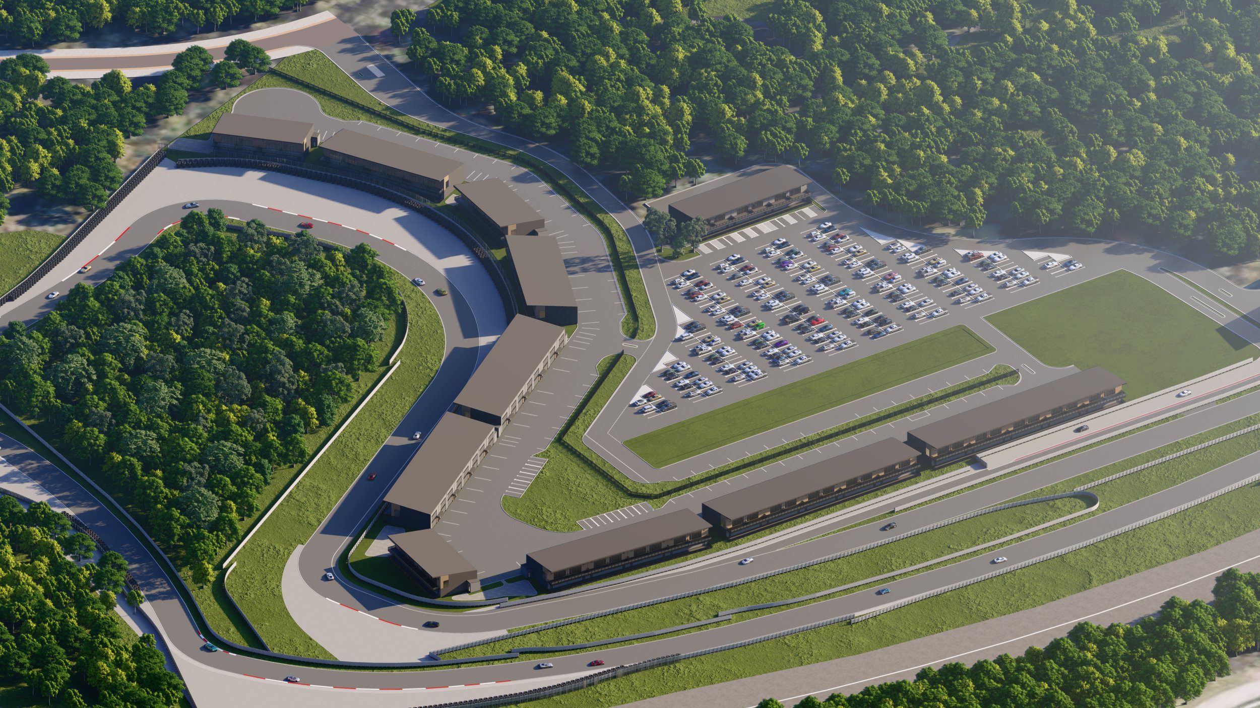 Phase-1-garage-condos_perspective Driven International Race Track and Driving Course Design